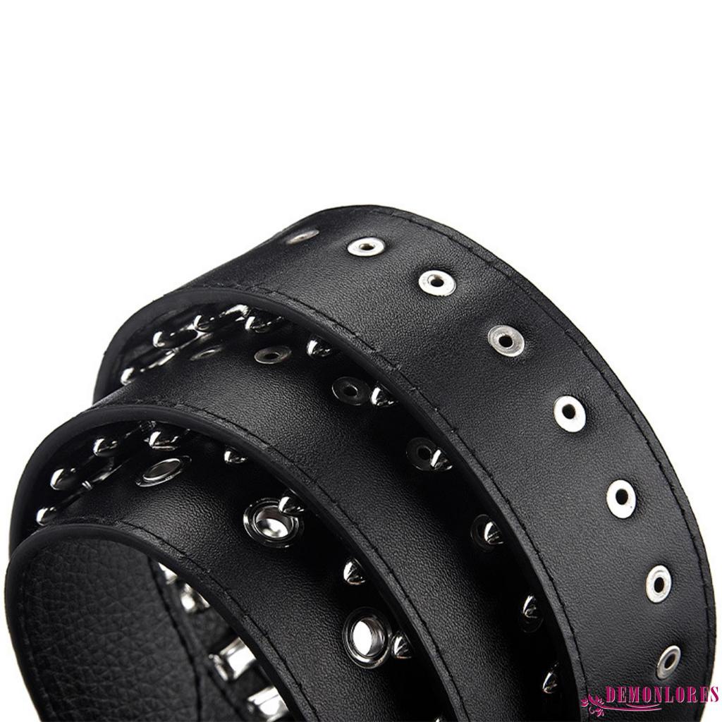 Thắt Lưng Da Đính Đinh Tán Phong Cách Hip Hop Cho Nữ