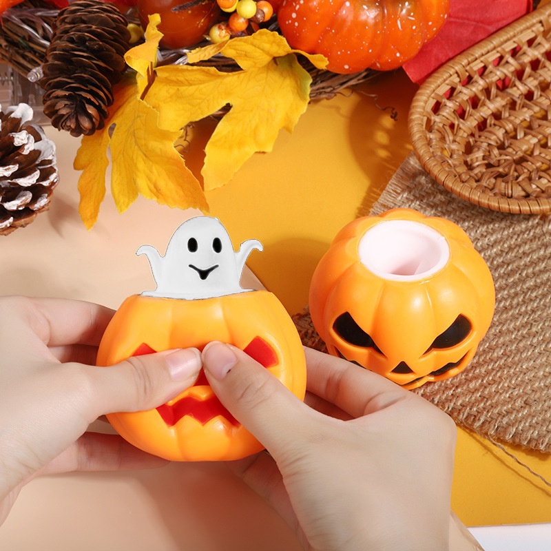 Bóng Cao Su Hình Ma Bí Ngô Trang Trí Halloween
