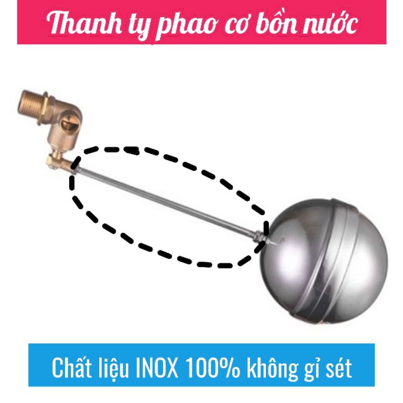 Thanh ty thay thế cho phao cơ bồn nước bằng inox