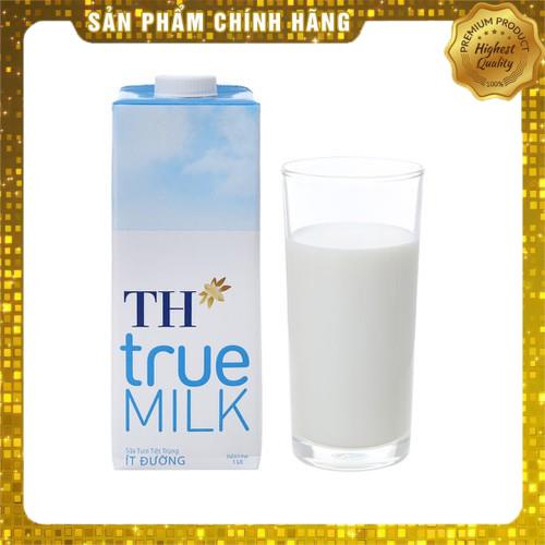 Hộp 1L sữa tươi tiệt trùng Có Đường/Ít đường/Nguyên Chất TH True Milk date mới