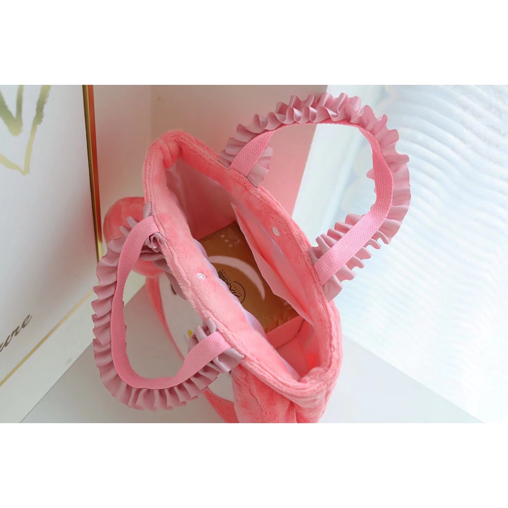 SANRIO Maxzone Túi Đựng Hộp Cơm Trưa Xách Tay Bằng Vải Bông Họa Tiết Melody Cún Kulomi Hoạt Hình Melody Nhỏ Nhắn Cho Học Sinh Kèm Túi Đựng Cơ