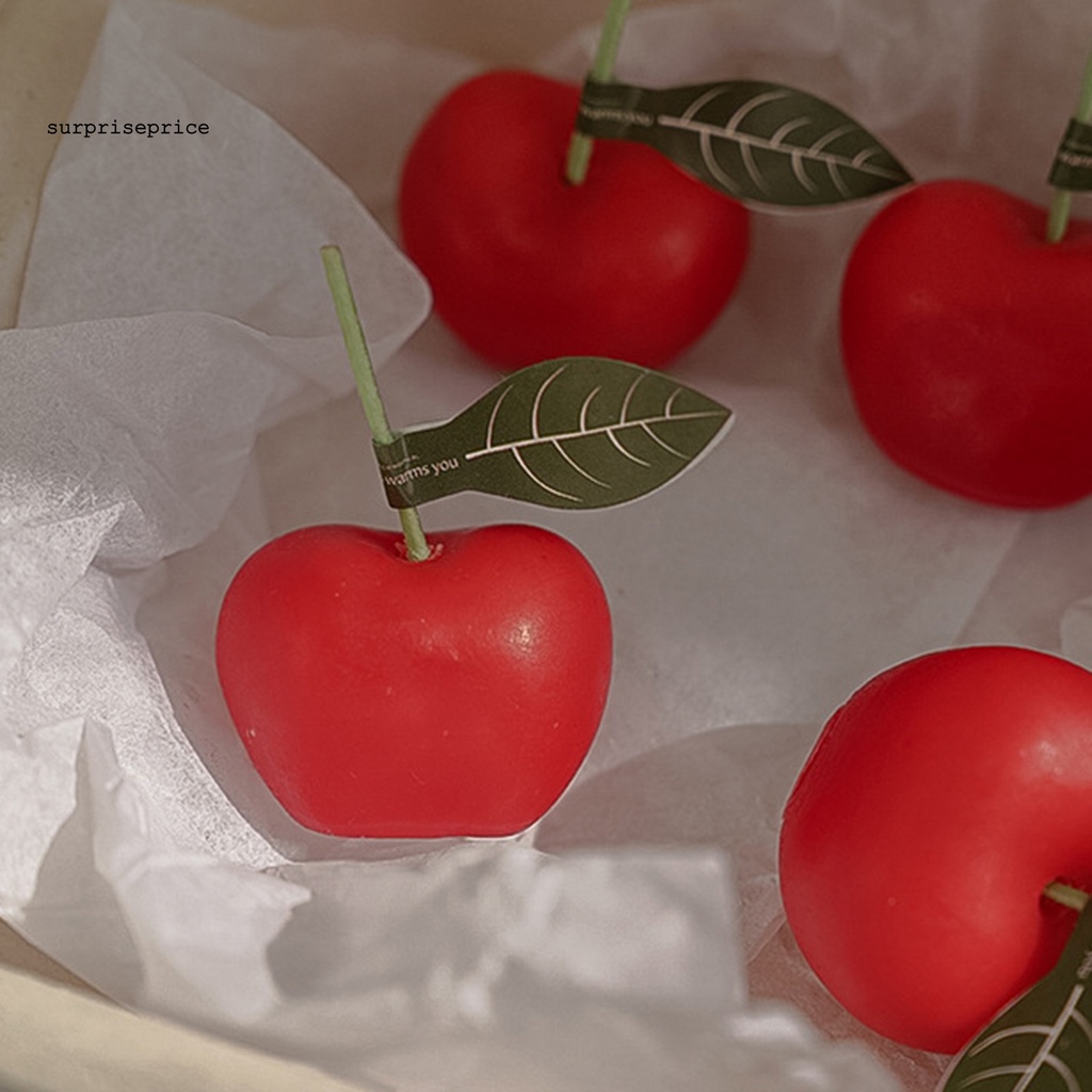 Set 4 Nến Thơm Hình Trái Cherry Có Hương Thơm Nhẹ Nhàng