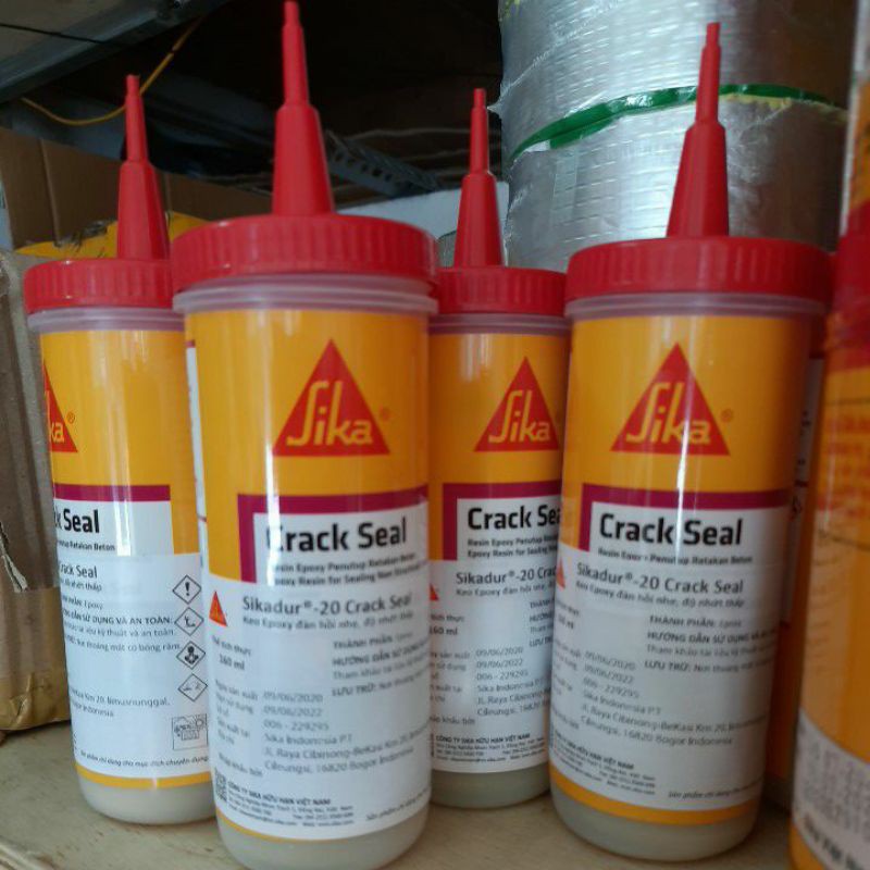 Sikadur 20 Crack Seal - Keo xử lý vệt nứt gốc epoxy 2 thành phần, nứt chân chim hoặc vết nứt dưới 1cm