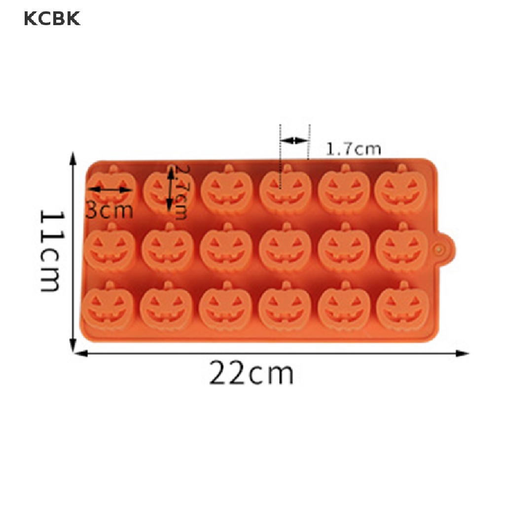 Khuôn Silicone 18 Ô Làm Bánh Tạo Hình Chủ Đề Halloween Tiện Dụng