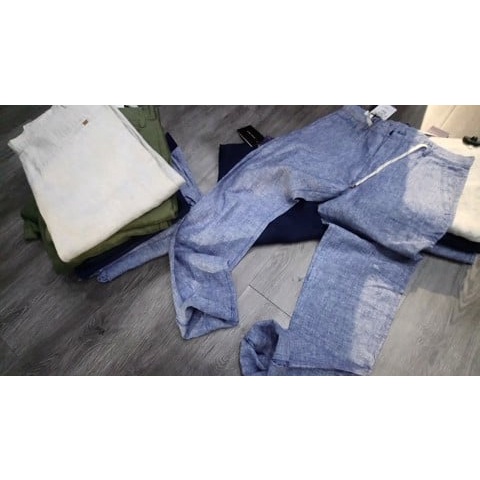 [Size 32/36] Quần linen/ đũi  ZARA dáng chinos chuẩn sang, vải mát mặc thoải mái quanh năm, có big size