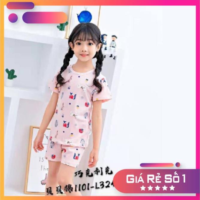 Quần áo trẻ em ⚡️ XẢ KHO ⚡️Bộ cotton mùa hè thấm hút mồ hôi họa tiết xuất hàn cao cấp cho bé từ 8 đến 16 kg