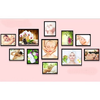 bộ tranh spa, nail, mi 11 tấm cao cấp