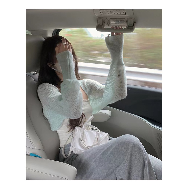 Áo Khoác cardigan Dệt Kim Mỏng Tay Dài Chống Nắng Thời Trang Mùa Hè Cho Nữ
