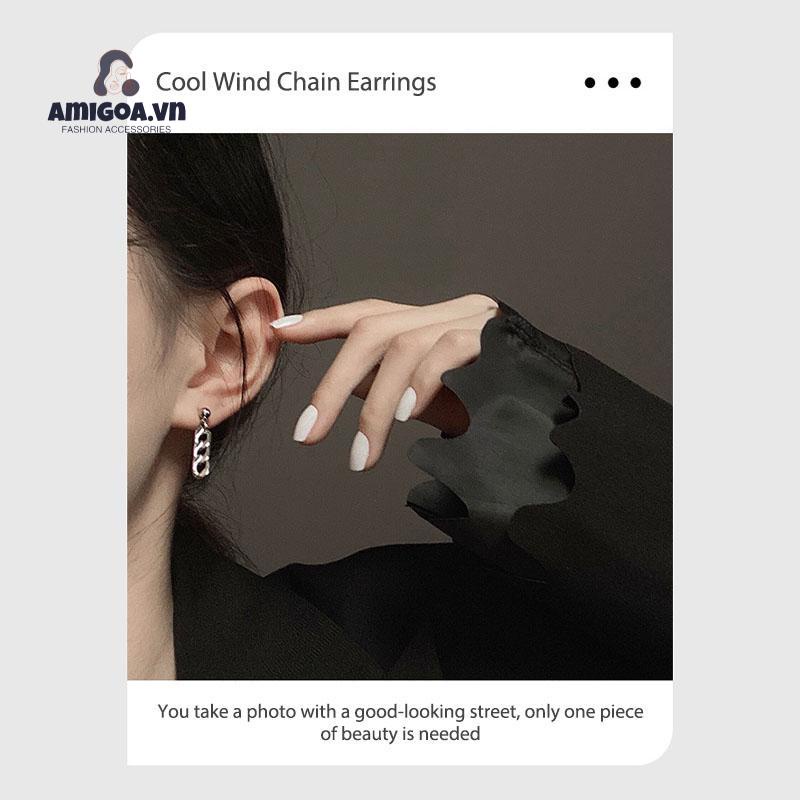 ✨✨Bông tai sợi xích cá tính đơn giản cá tính phong cách Hàn Quốc