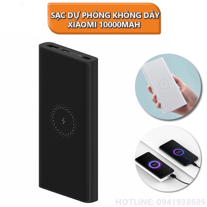 ❌❌Sạc Dự Phòng Không Dây Xiaomi Polymer 10000mAh 2021, Tích Hợp Sạc Nhanh QC 3.0, Bảo Hành 12 Tháng Lỗi Do nhà sx❌❌