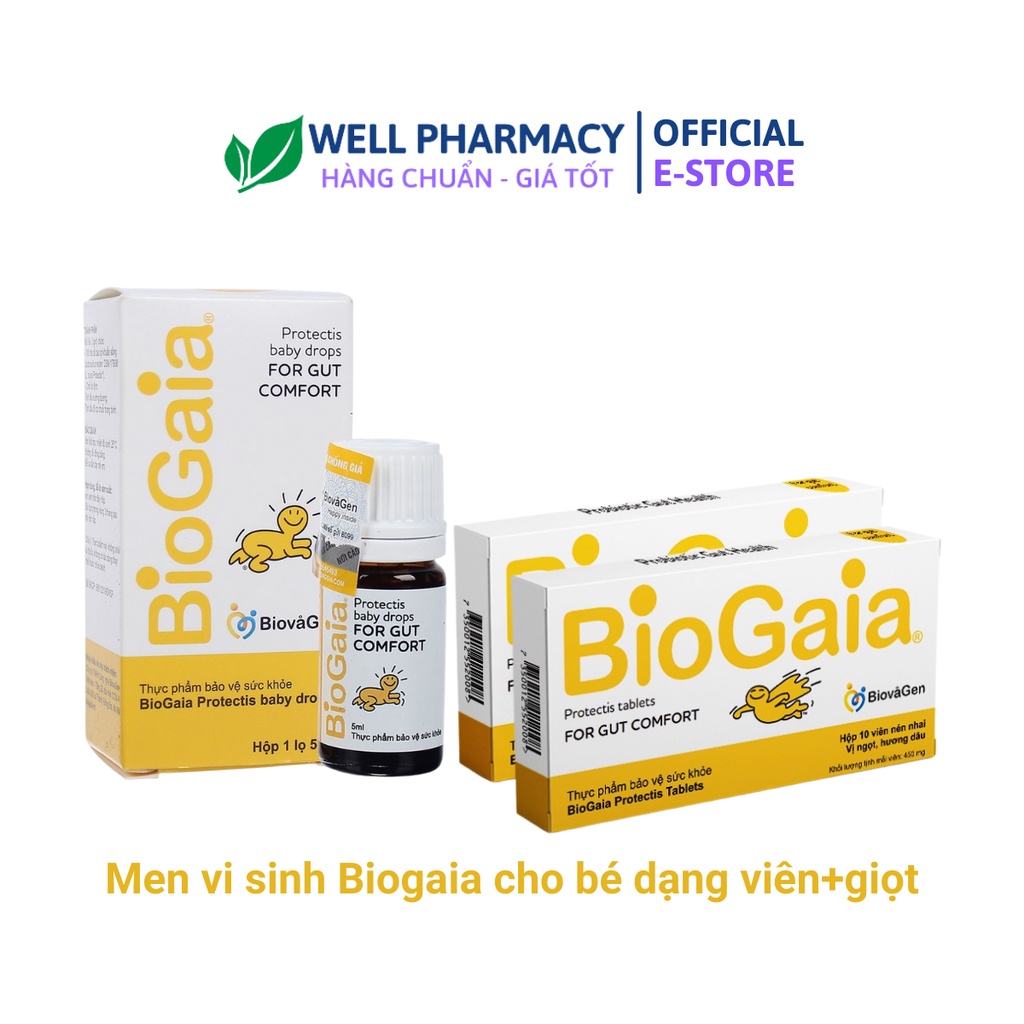 MEN VI SINH BIOGAIA CHO BÉ DẠNG VIÊN VÀ GIỌT
