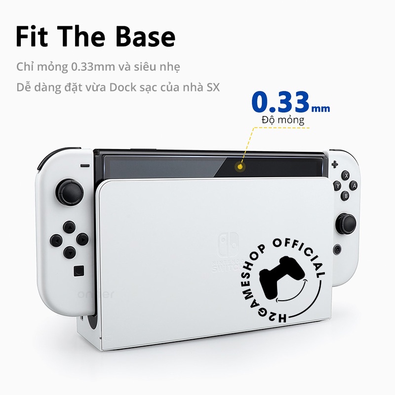 Cường lực Nintendo Switch OLED phụ kiện Kính cường lực chống bụi, chống va đập, bám dấu vân tay phụ kiện Nintendo Switch