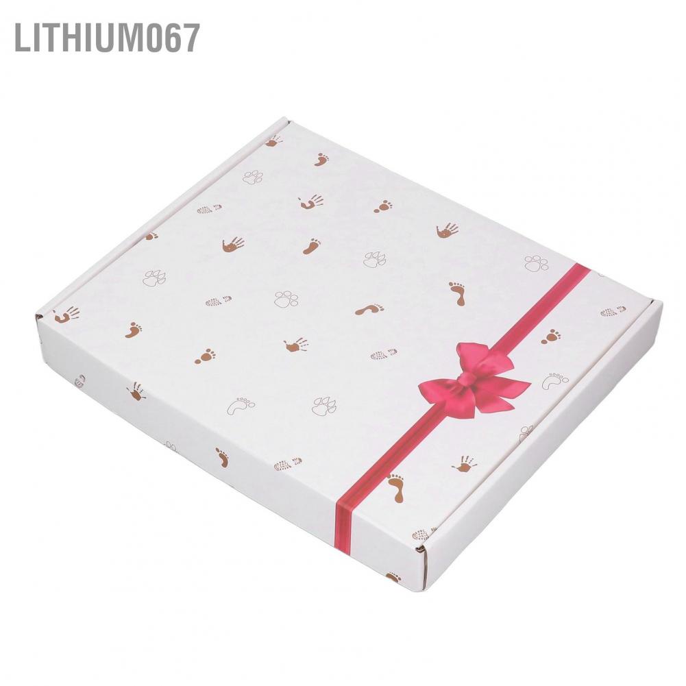 Lithium067 Bộ công cụ tạo dấu chân cho trẻ sơ sinh Khung ảnh Mực đen lưu giữ