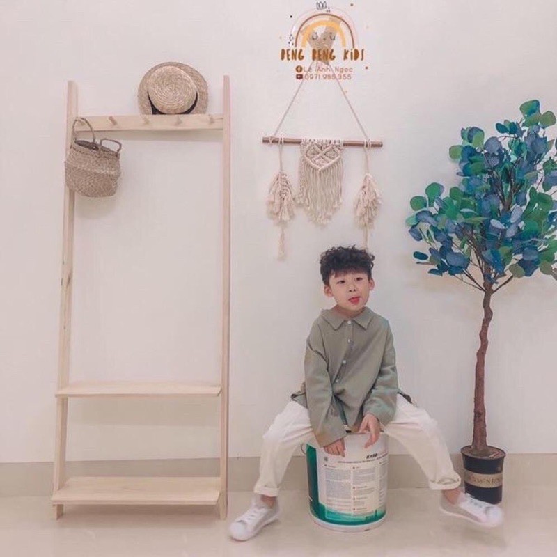 kệ , giá , thang gỗ decor , chụp hình , livetrym, trang trí