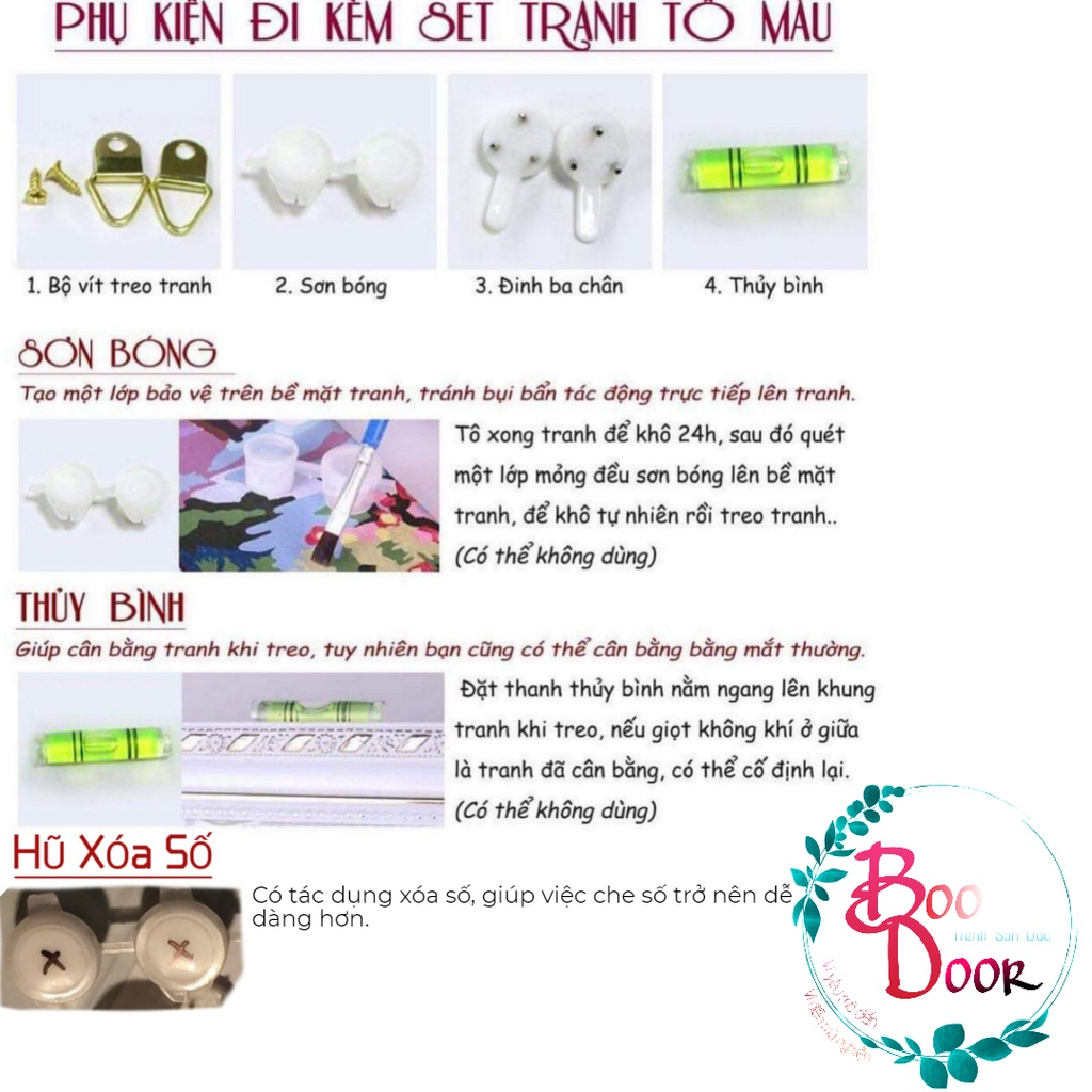 Tranh tô màu số hóa côbé tóc xù tổng hợp- Boodoor Tranh Sơn Dầu