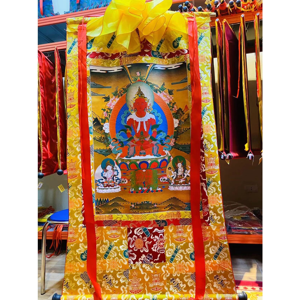 [PBMC]Thangka to 125x65cm-Gấm vàng