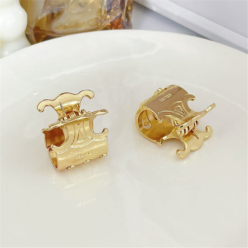 Kẹp Tóc Kim Loại Mini Hình Chữ C Màu Vàng Phong Cách Hàn Quốc Thời Trang Dự Tiệc Hàng Ngày