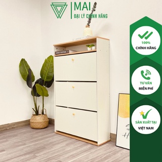 Tủ giày cánh lật kèm ngăn đựng đồ decor nhà cửa - GP112