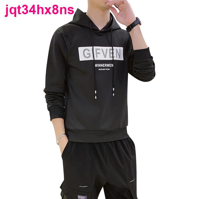 Áo len nam quần mùa thu 2020 xu hướng hoodie trắng Phong cách hàn quốc trang phục hàng hiệu hợp thời