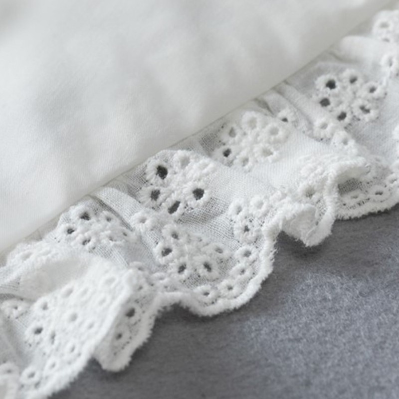 Cổ áo giả xếp ly thêu ren phong cách thanh lịch cho bạn gái khi mặc áo sơ mi/áo Sweater/đầm thời trang