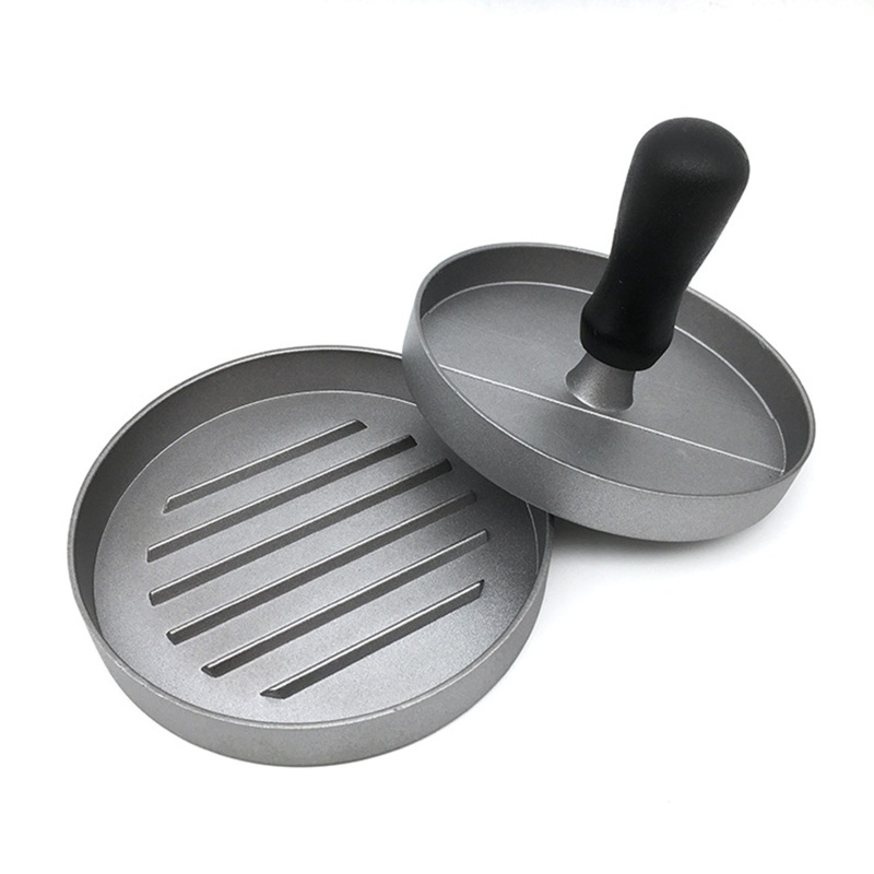 Khuôn Ép Thịt Làm Hamburger Hình Tròn Bằng Kim Loại Cao Cấp