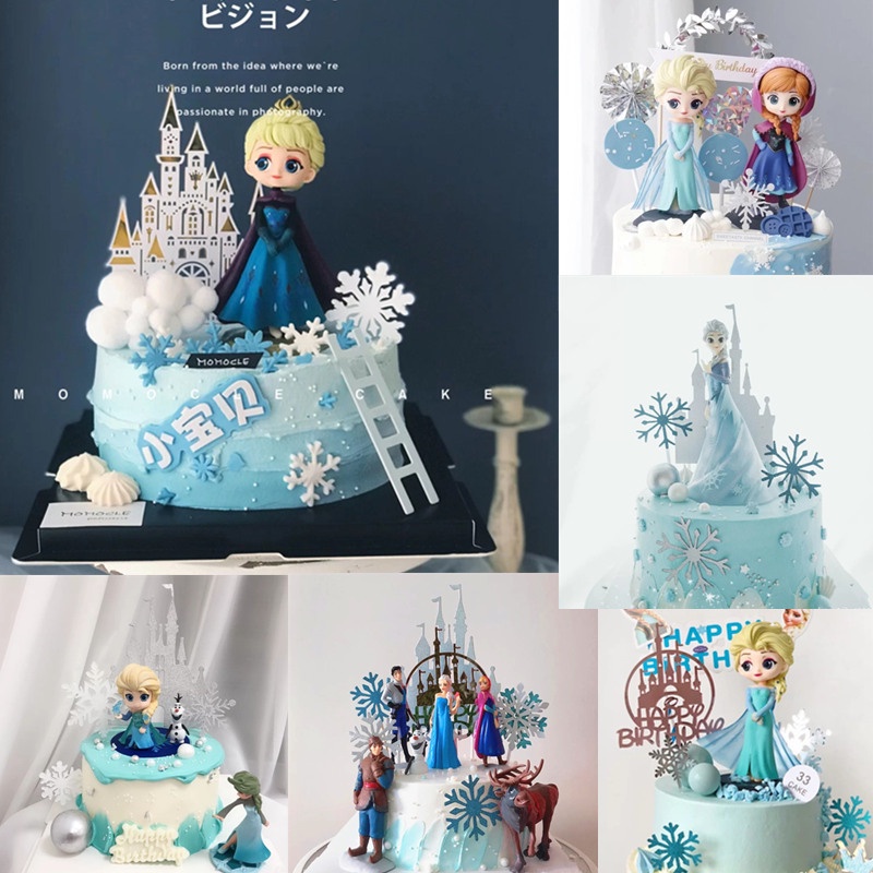 [Spot] Búp bê công chúa Disney đầu to trang trí bánh kem