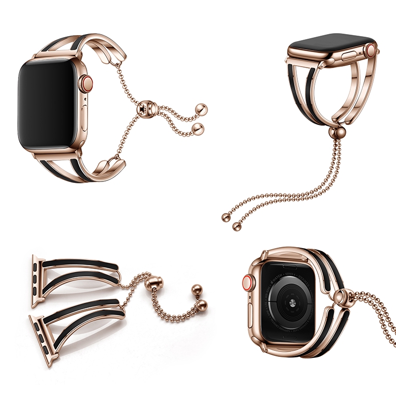 Vòng tay dây đeo kim loại cho apple watch 2 3 4 5