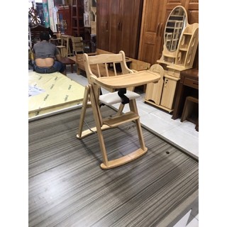 Ghế Gỗ Ăn Dặm Xếp Gọn Cho Bé