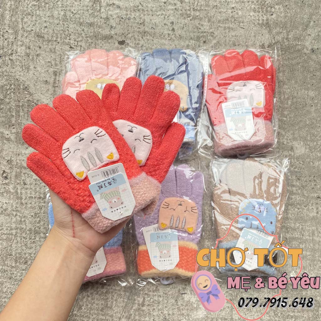 Bao Tay Len Cho Bé,Găng Tay Len Lông Mang Ấm Cho Bé 0-8 tuổi (nhiều mẫu)