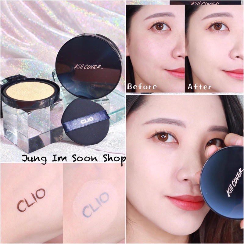 Phấn Nước Clio Kill Cover Founwear Cushion All New SPF 50+ PA+++ Kèm Lõi Phụ