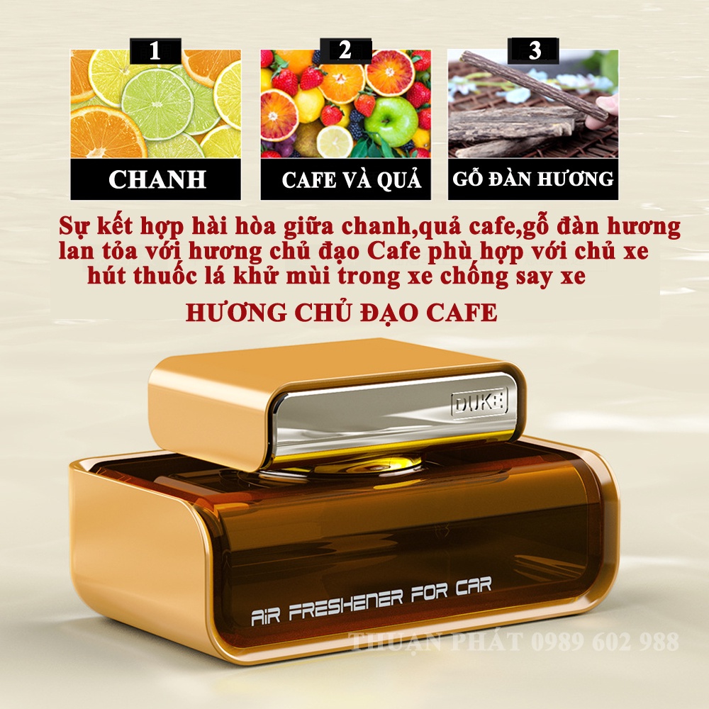 Nước hoa ô tô DUKE,tinh dầu xe hơi cao cấp đặt taplo ô tô khử mùi chống say xe chiết xuất hoàn toàn từ thiên