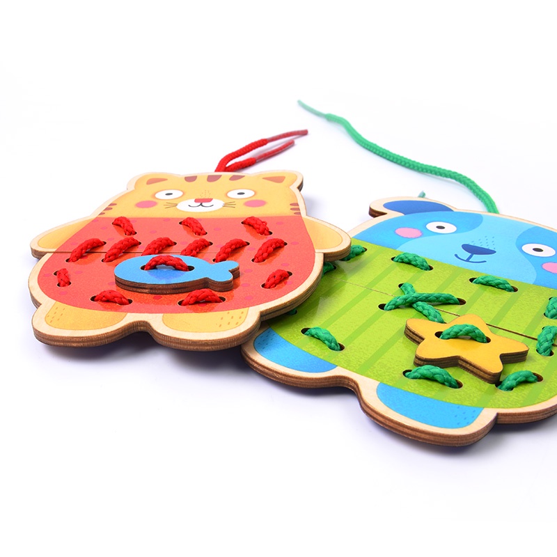 Đồ Chơi Montessories Nối Hình Động Vật Animal Threading Game Cho Bé - Đồ Chơi thông minh cho bé 4 tuổi