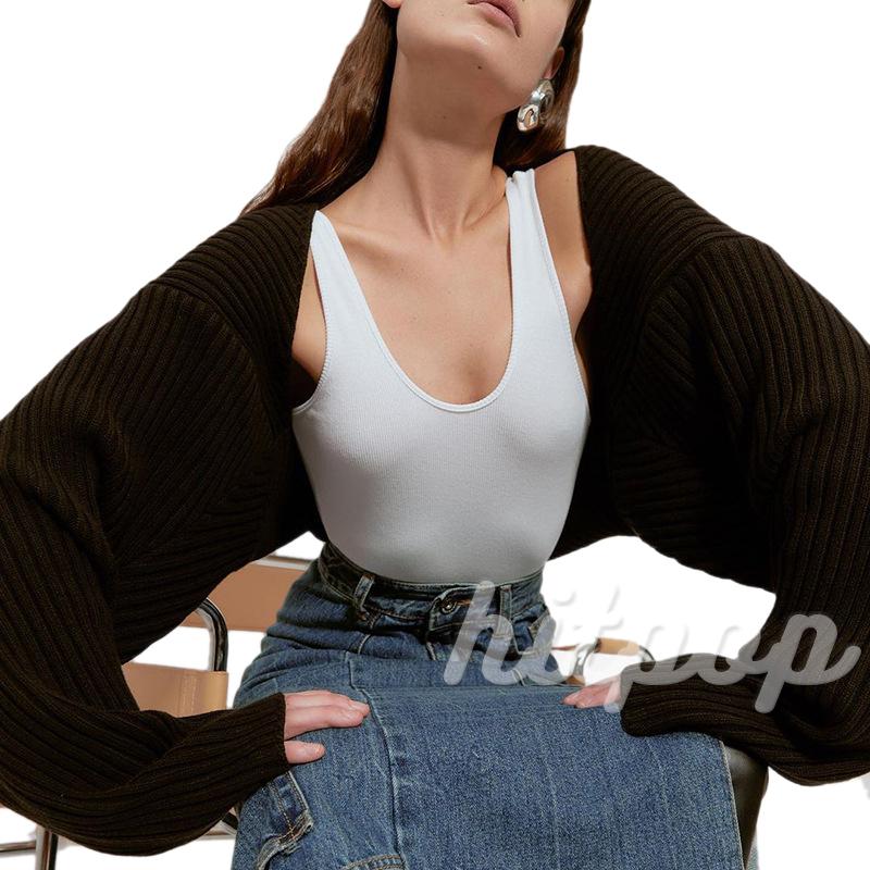 Áo Khoác Dệt Kim Màu Trơn Dáng Rộng Gợi Cảm Cho Nữ | BigBuy360 - bigbuy360.vn