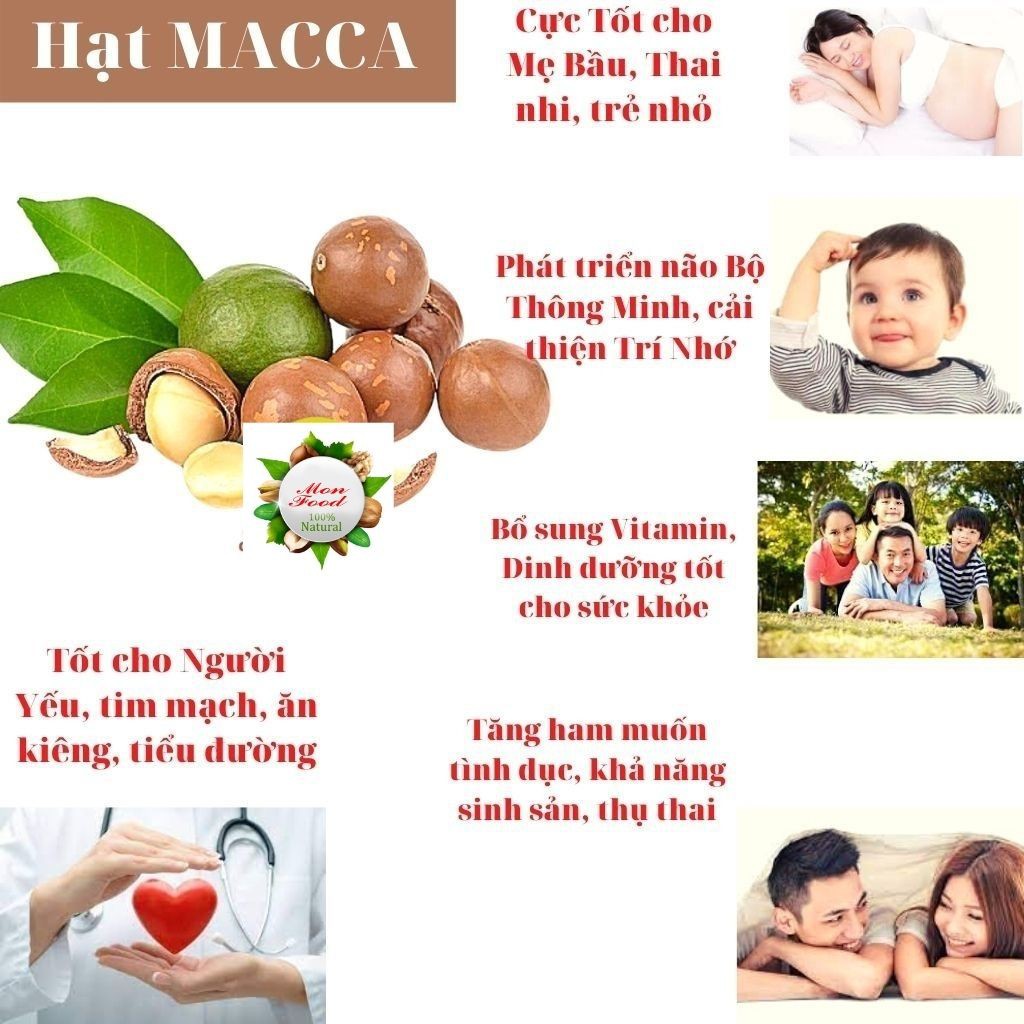 Nhân Macca Cao Cấp Size To, Mẩy, Trắng Thơm, Hạt Macca Tách Vỏ Ngon Giòn, ToFood86