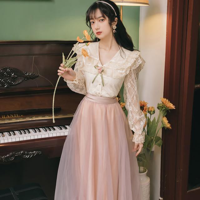 summer   new  floral sweet  pink women's long skirt | BigBuy360 - bigbuy360.vn