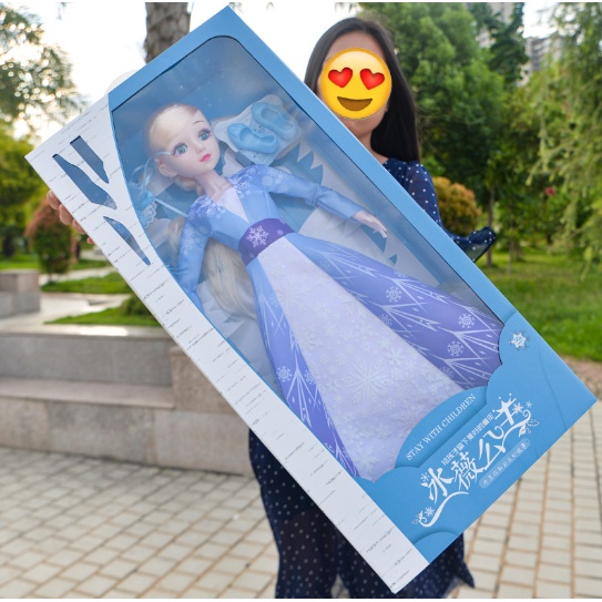 Búp Bê Barbie Cỡ Lớn Cao 65cm - Đồ Chơi Búp Bê Công Chúa Elsa Nữ Hoàng Băng Giá Cho Trẻ Em