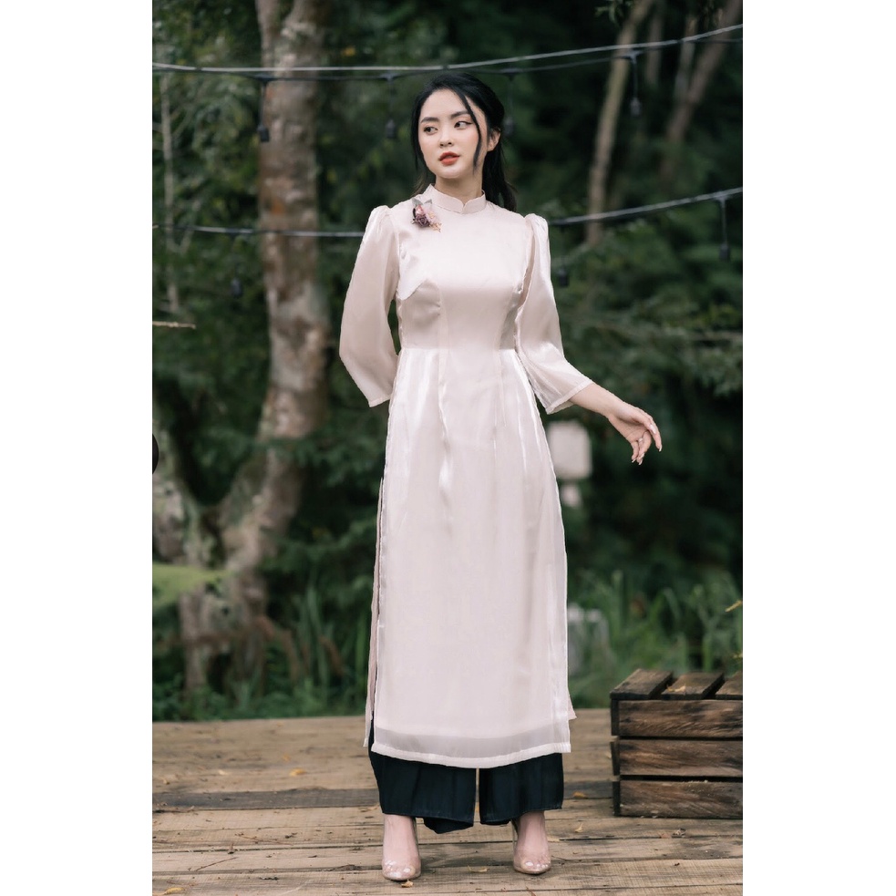 MINX - Áo Dài Organza Cát Tường