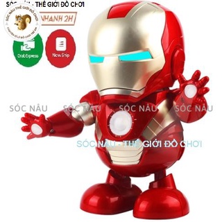 Iron Man Hero Đồ chơi Robot nhảy múa theo nhạc cực kỳ vui nhộn cho các bé hàng loại 1 có đèn và nhạc Sóc nâu