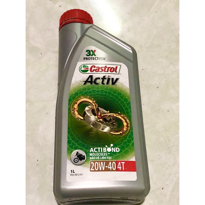 Nhớt Castrol Activ 4T 20W40 xe số 1 lít