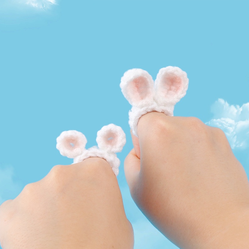 Nhẫn Đan Tay Thủ Công Họa Tiết Gấu Thỏ Dễ Thương Làm Quà Tặng Cho Bạn Gái/ Bạn Bè