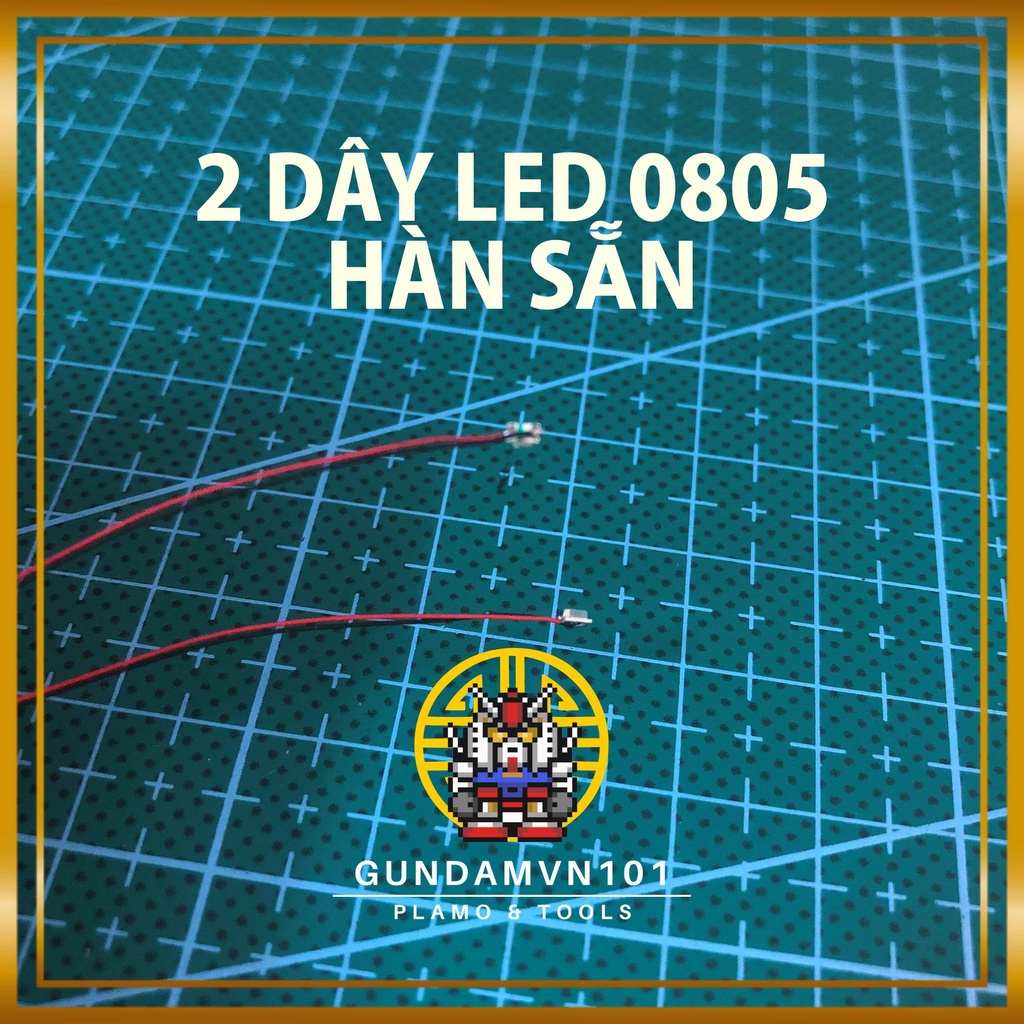 2 ĐÈN LED MINI SIÊU NHỎ MOD MÔ HÌNH KÈM DÂY DẪN HÀN SẴN - SMD 0805 custom gundam nhà thủ công gunpla lbx