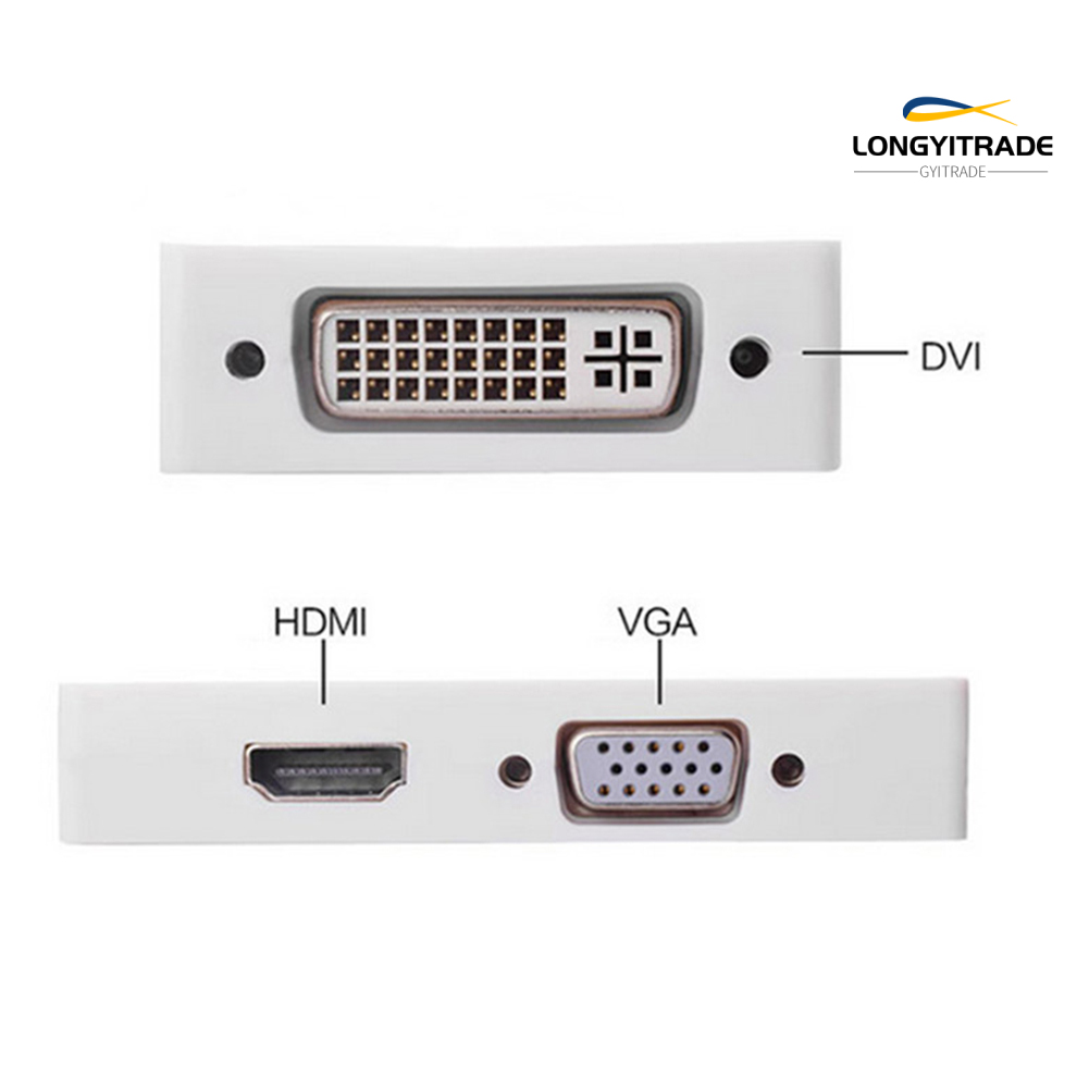 Cáp Chuyển Đổi 3 Cổng Thunderbolt Mini Display Port Sang Hdmi-Compatible Vga Dvi