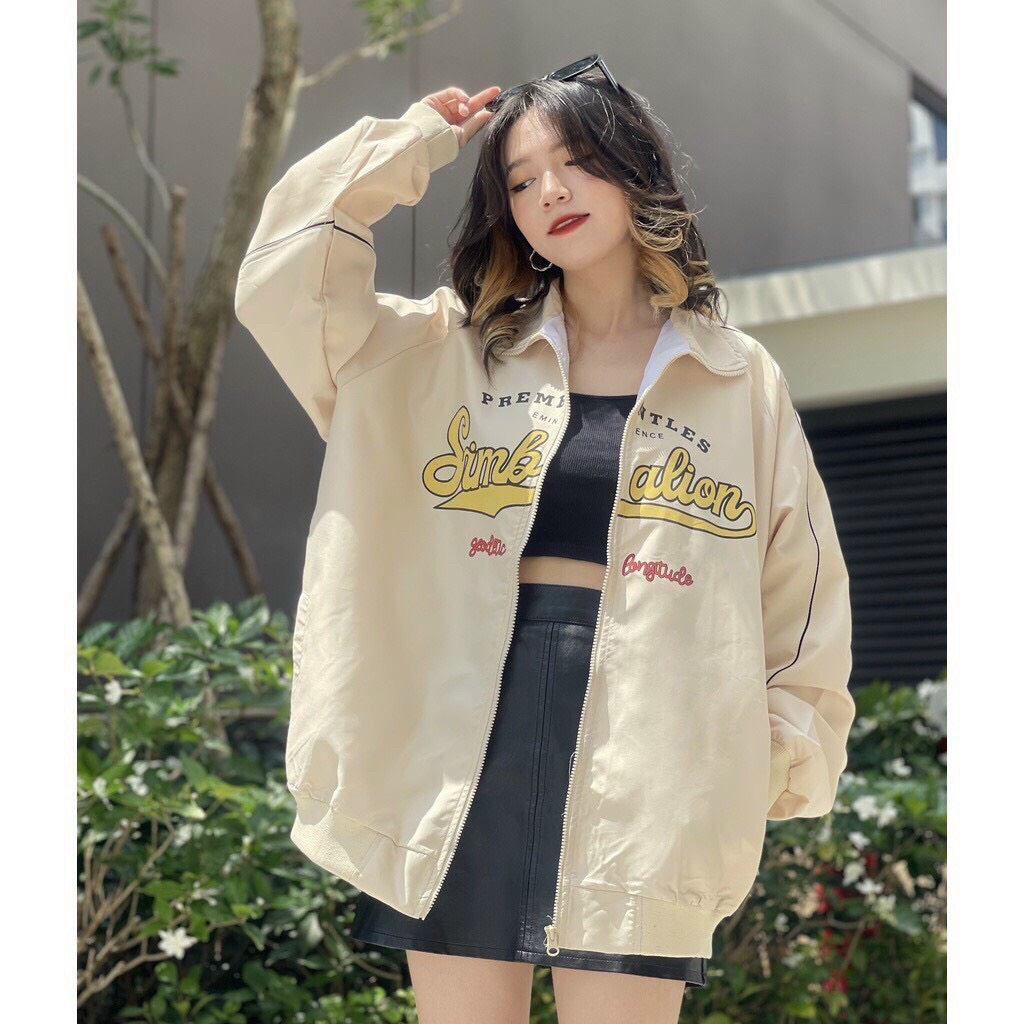Áo Khoác Gió Simbalion 2 lớp dày dặn phong cách trẻ trung, Áo Khoác Dù Unisex Nam Nữ