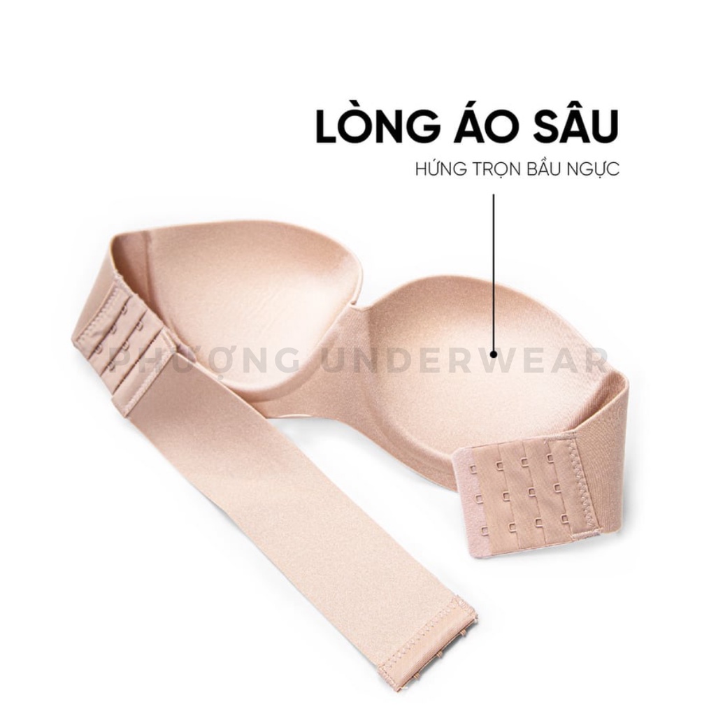Áo ngực không dây cup ngang chuyên dụng mặc áo trễ vai