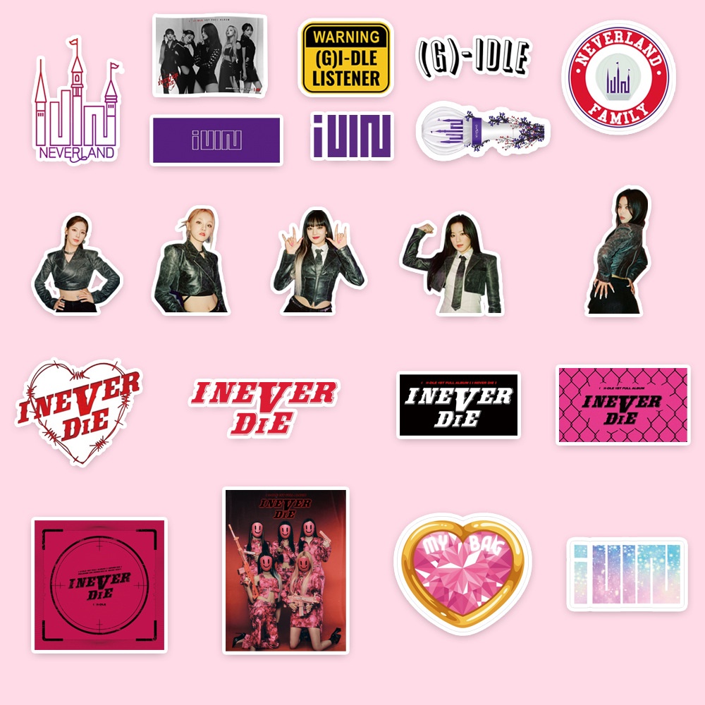 G-IDLE Album I NEVER DIE Stickers Phone Luggage Tag Diy Sticker