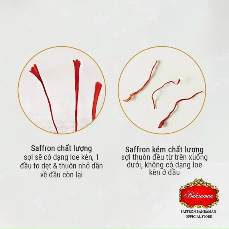 NHUỴ HOA NGHỆ TÂY SAFFRON BAHRAMAN IRAN 1Gr