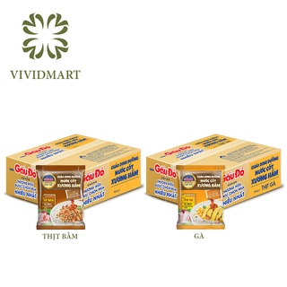   CHÁO DINH DƯỠNG NƯỚC CỐT XƯƠNG HẦM 2 VỊ THỊT BẰM VÀ THỊT GÀ – GÓI 57G – GẤU ĐỎ