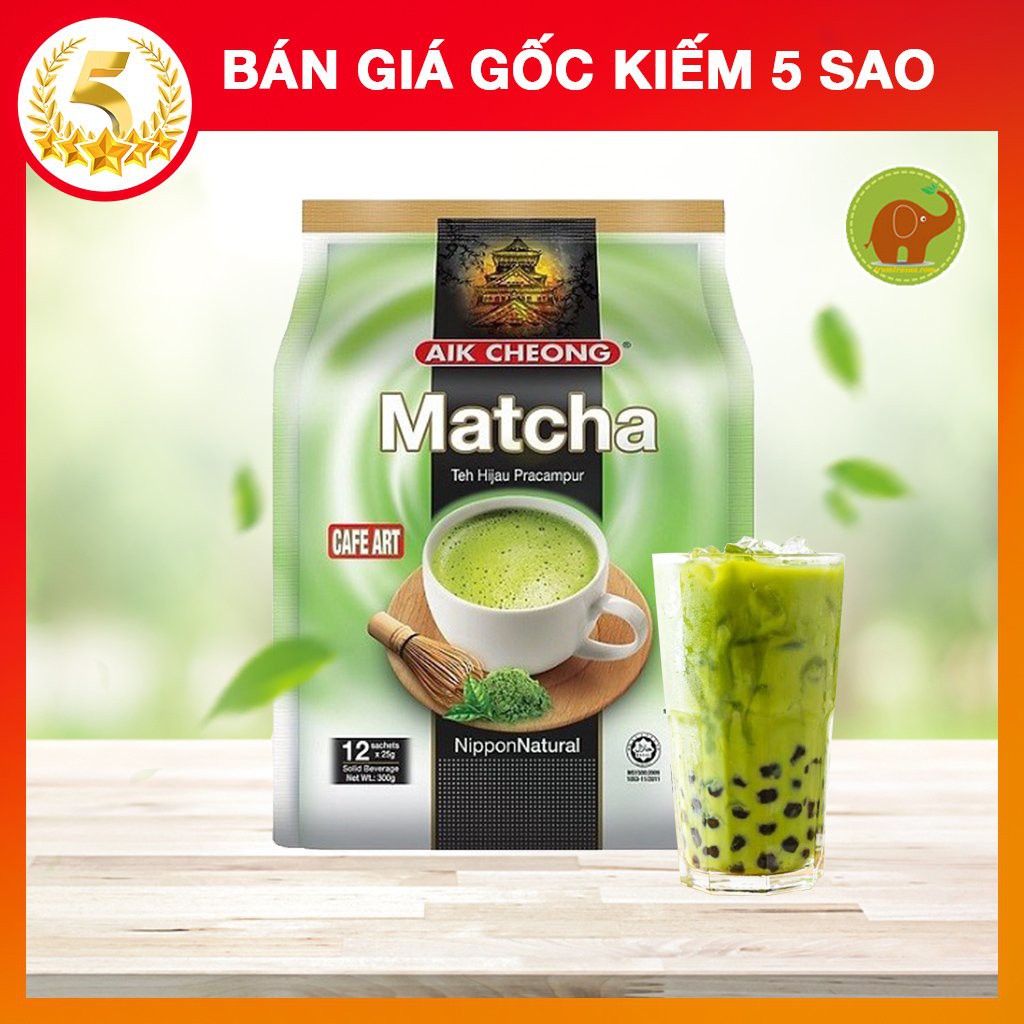 Trà Sữa Tự Pha Matcha Trà Xanh Aik Cheong Malaysia 12 Gói x 25g SÀI GÒN ĐẶC SẢN