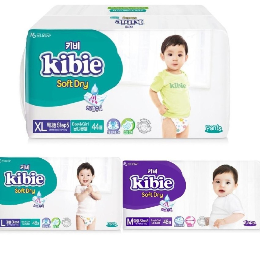 Bỉm KIBIE(Nguyên Tem) Cao cấp Số 1 Hàn Quốc Quần M50/L48 Dán S50/M48/L44/XL42/XL25