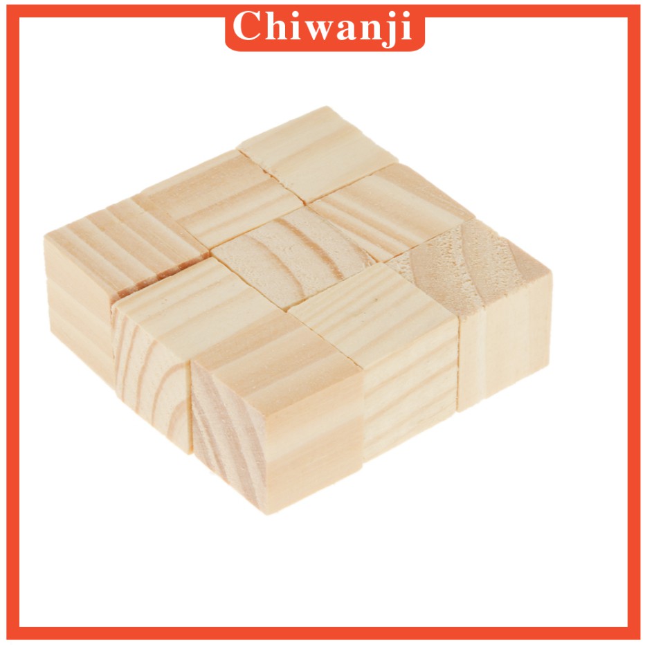 [Chiwanji] 50 Viên Gạch Gỗ Vuông 20 * 20mm